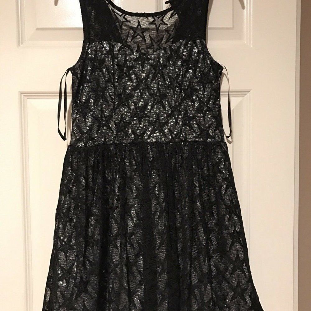 Trixxi Juniors Size Small Dress, Black And Silver Stars